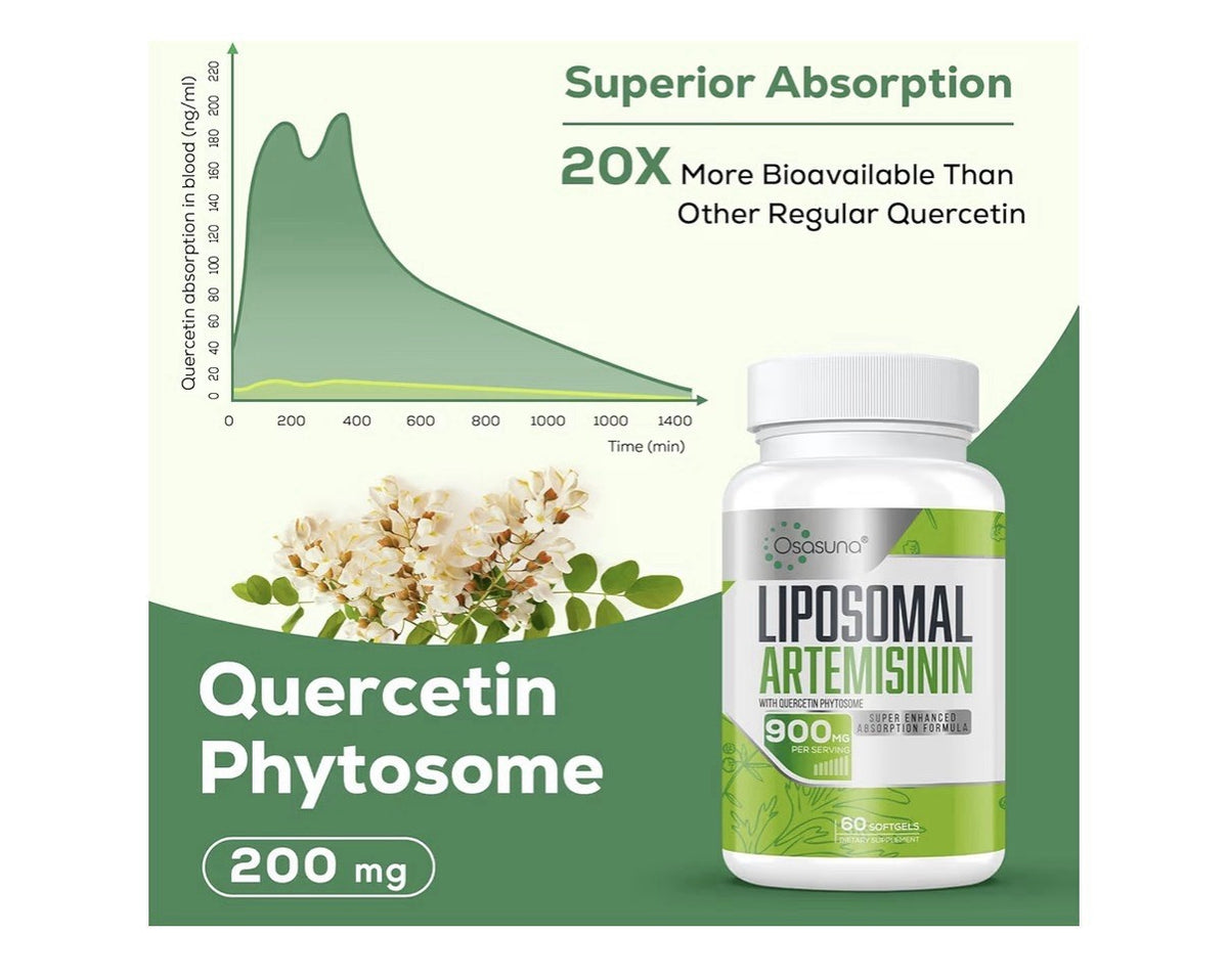 Osasuna Liposomal Artemisinin 900mg Maximum Absorption Sweet Wormwood 60 Softgel