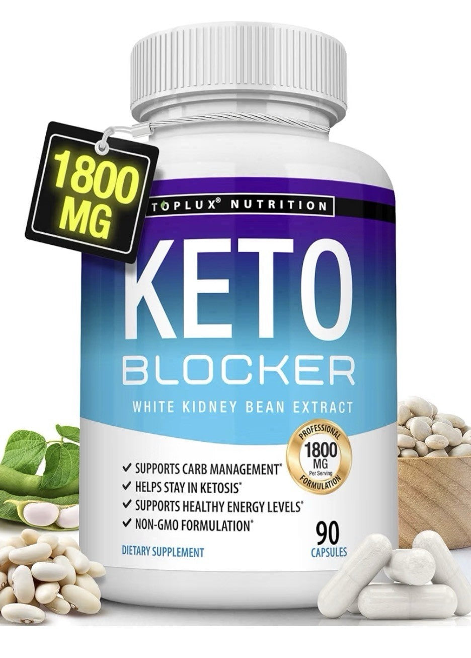 Toplux Keto Blocker White Kidney Bean Extract Natural 1800 mg 2 Pack