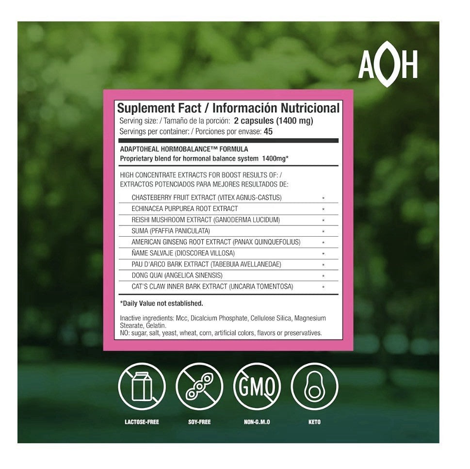 ADAPTOHEAL Hormone Balance for Women Menopause & PMS Support Supplement 90 Caps