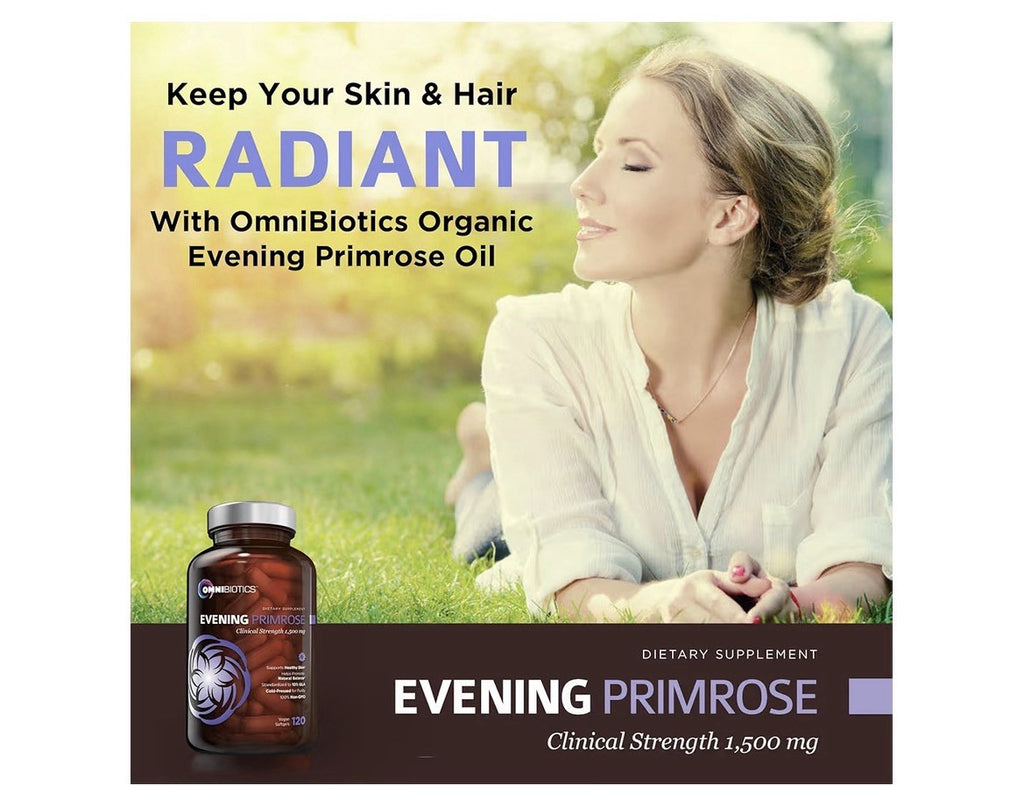 OmniBiotics Evening Primrose Oil Organic Clinical Strength Woman Hormone Balance