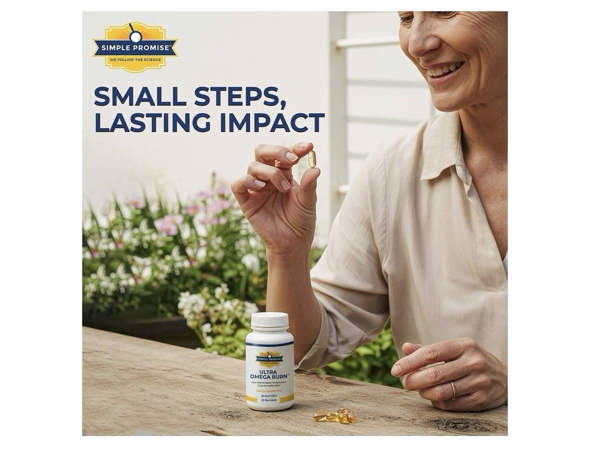 Simple Promise Ultra Omega Burn Fish Oil Heart Health Metabolism Support 30sgel