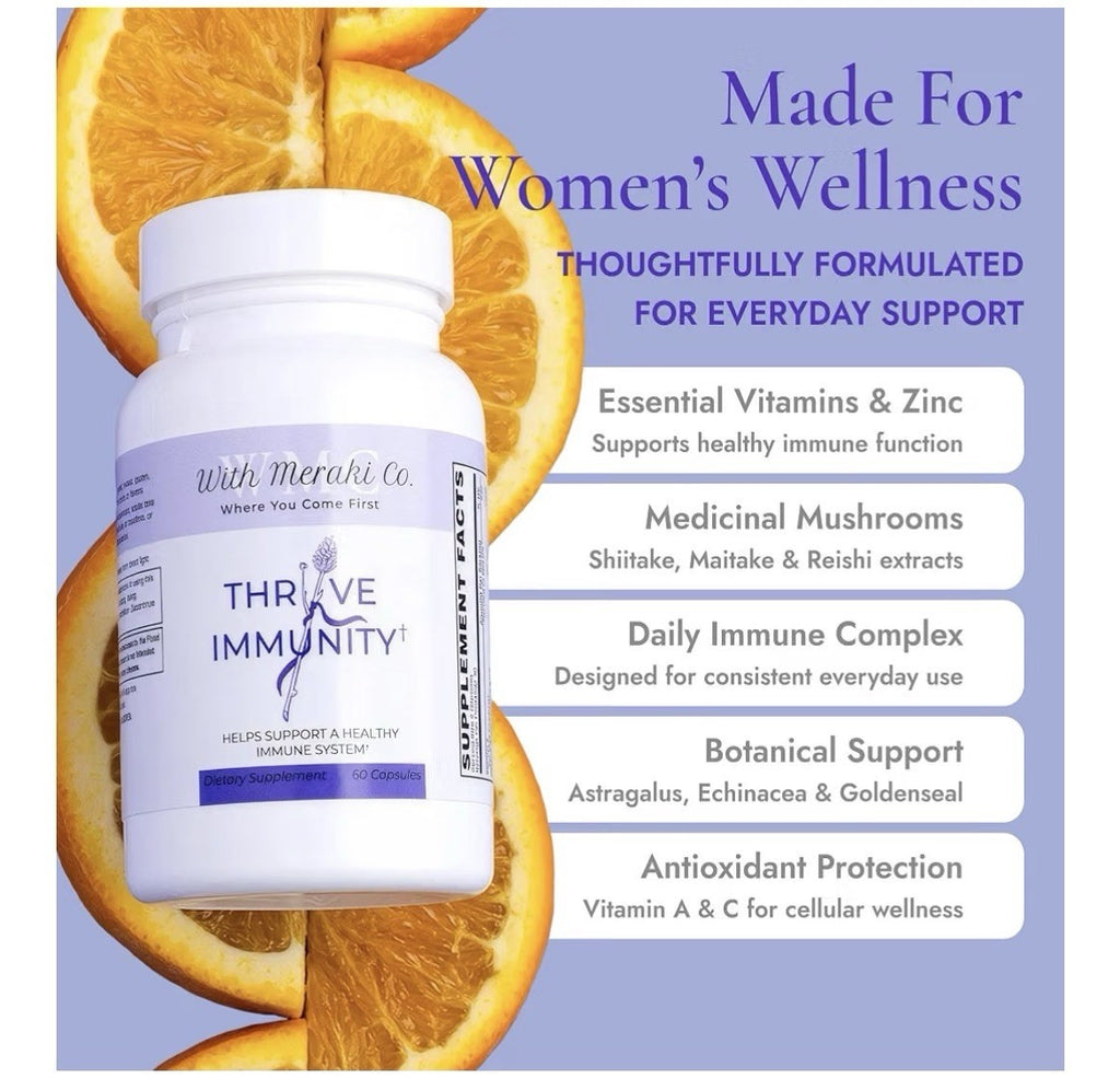 With Meraki Co. Thryve Immunity Probiotics for Women Healthy Immune System 60cap