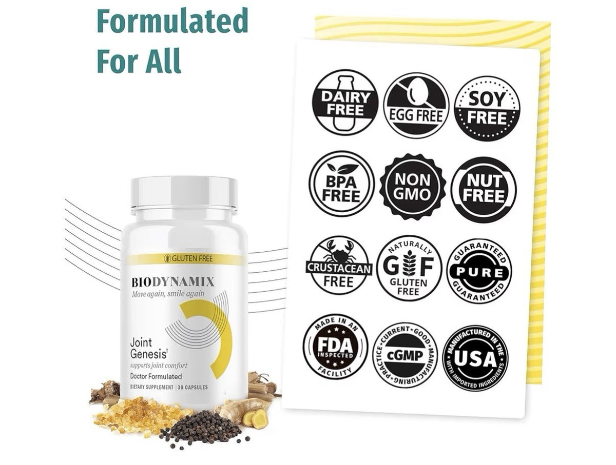 BioDynamix Joint Genesis Move Smile Again  Comfortable Flexible Joints 60capsule