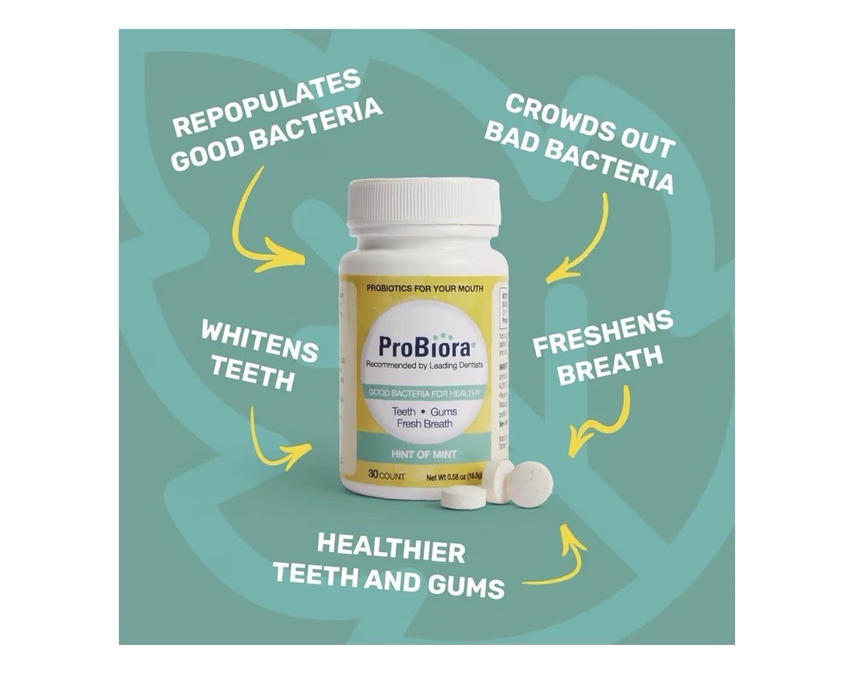 3 Pack ProBiora Probiotic Oral Care Supplement Gum Teeth Health Chewable  Mint