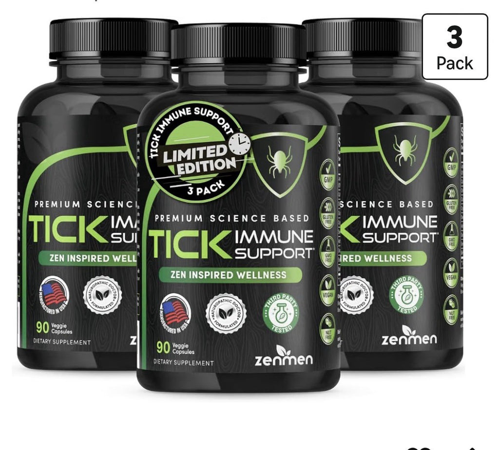 Zenmen Tick Immune Support 10 in 1 Herbal Formula Dietary Supplement 3 Bottles