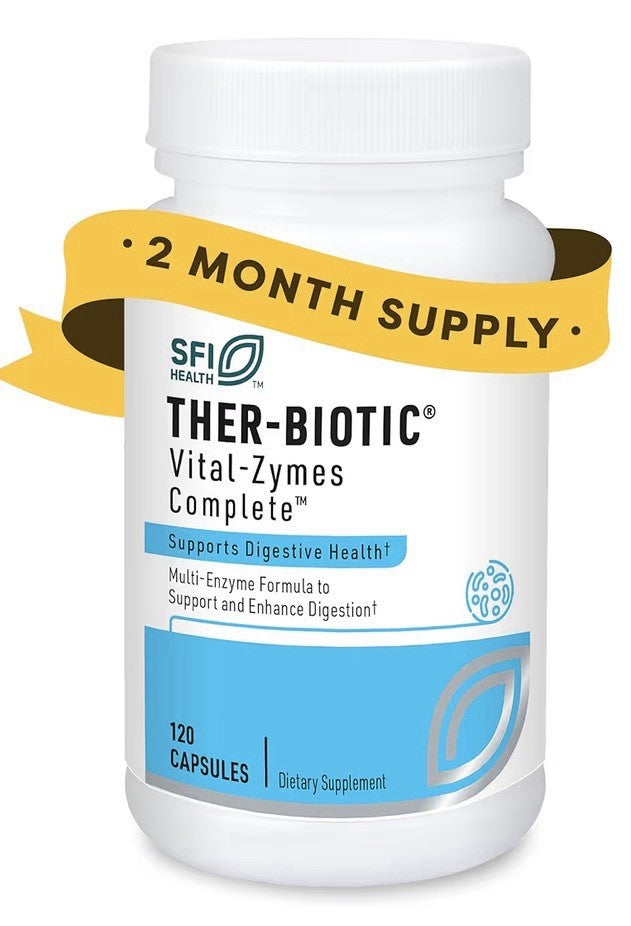SFI Health Ther-Biotic Vital-Zymes Complete Multi Enzyme Digestive Health 120cap