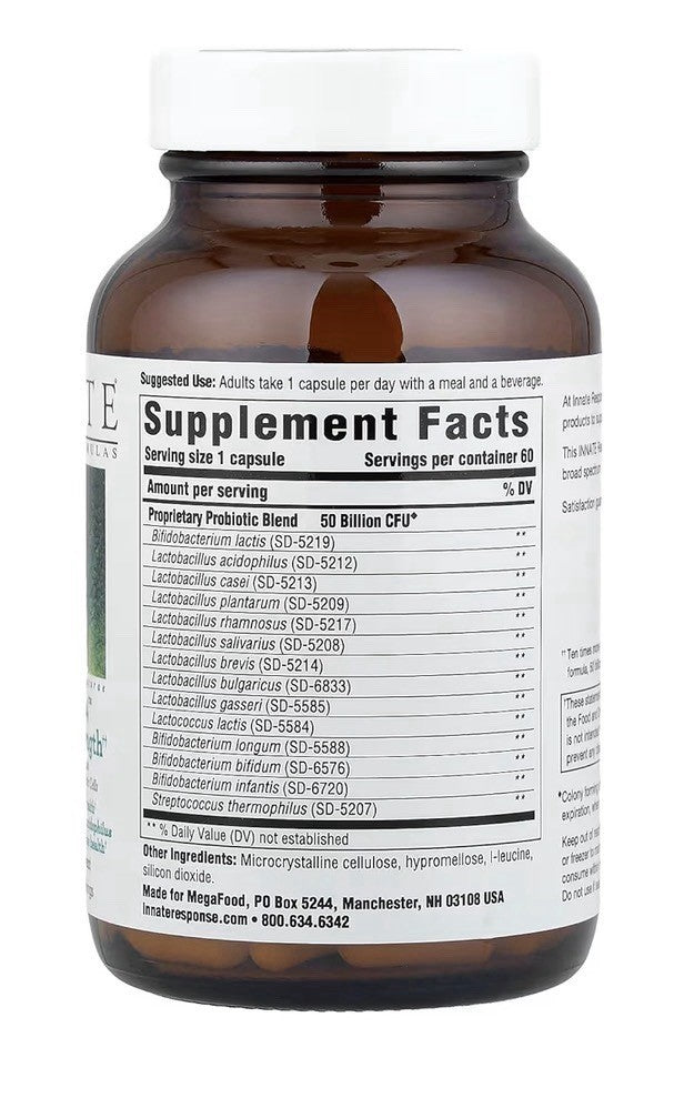 INNATE Response Formulas Flora 50-14 Clinical Strength 50 Billion CFU 60 Capsule