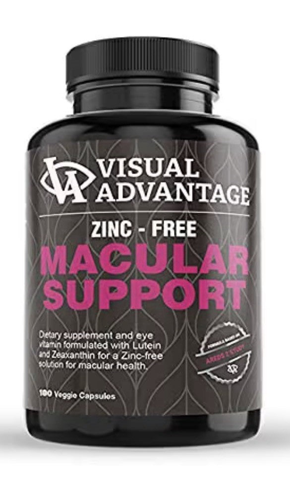 Visual Advantage Zinc Free Macular Support AREDS 2 Eye Vitamins 180 Capsules
