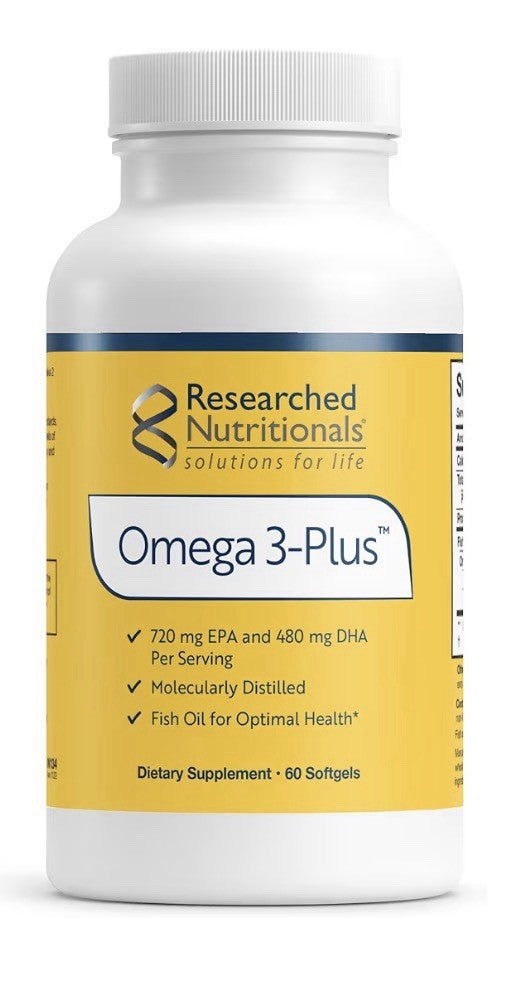 2 Pack Researched Nutritionals Omega-3 Plus Fish Oil For Optimal Health EPA DHA
