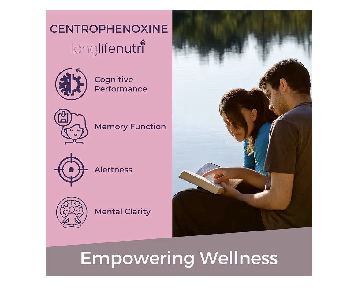 LongLifeNutri NeuroNourish (Centrophenoxine) 300mg DMAE & PCPA 120 Capsules