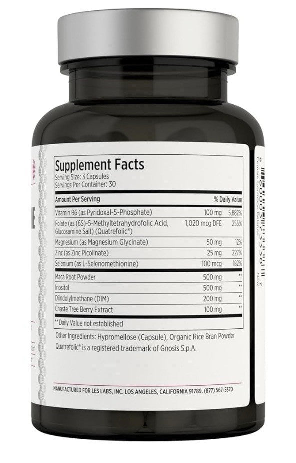 LES Labs Female Hormone Balance Supplement Women Menstrual Fertility Support 90c
