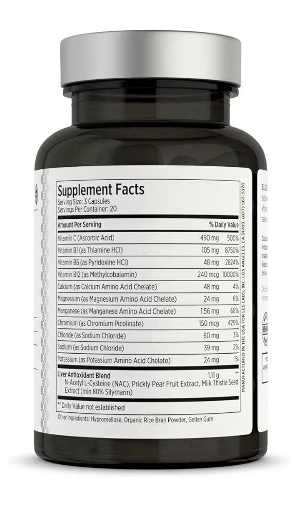 LES Labs DeToxx Better Mornings Liver Glutathione Support Electrolyte 60capsules