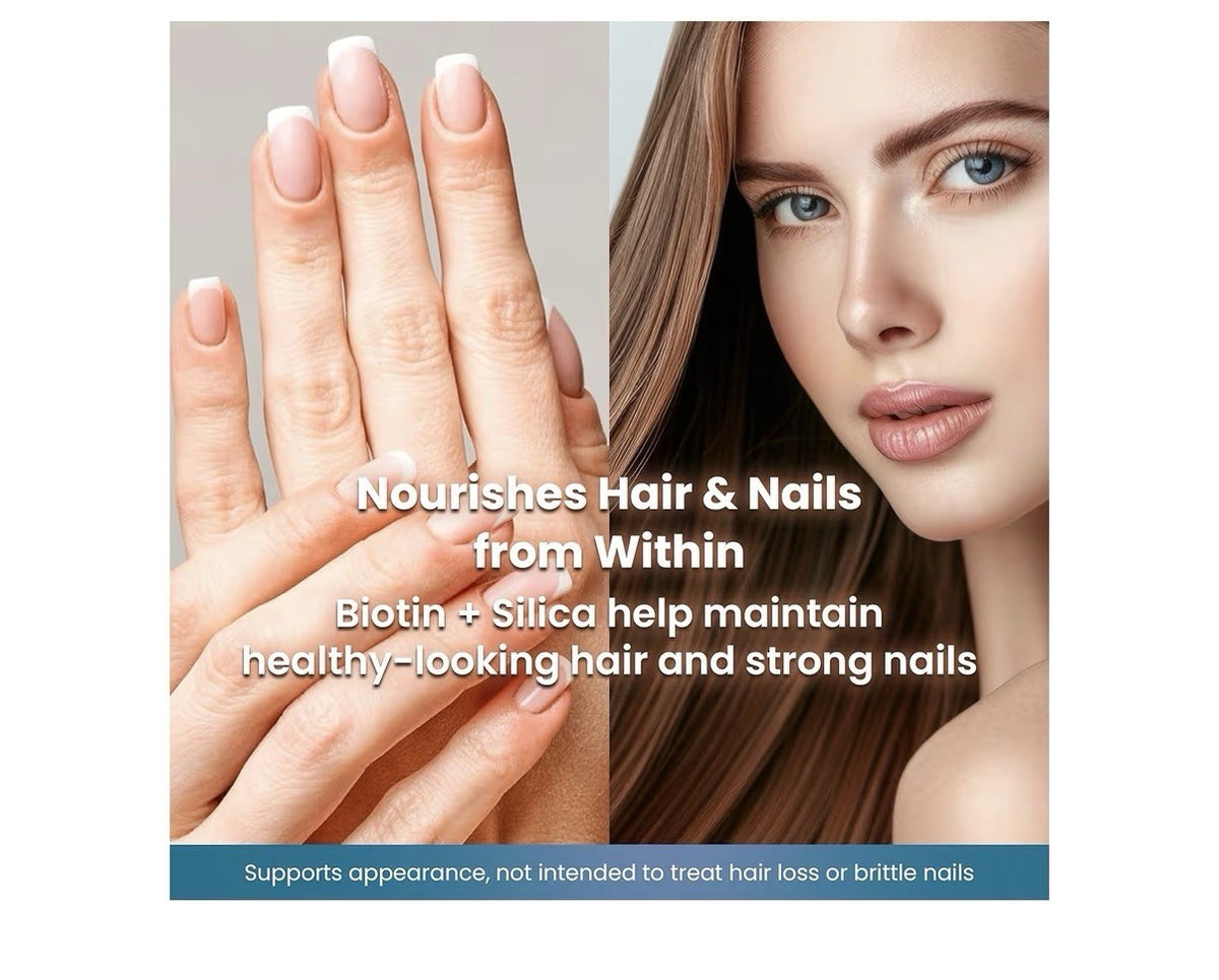 Organic Excellence Hair Skin Nails Vitamins for Women & Men 90 Tablets
