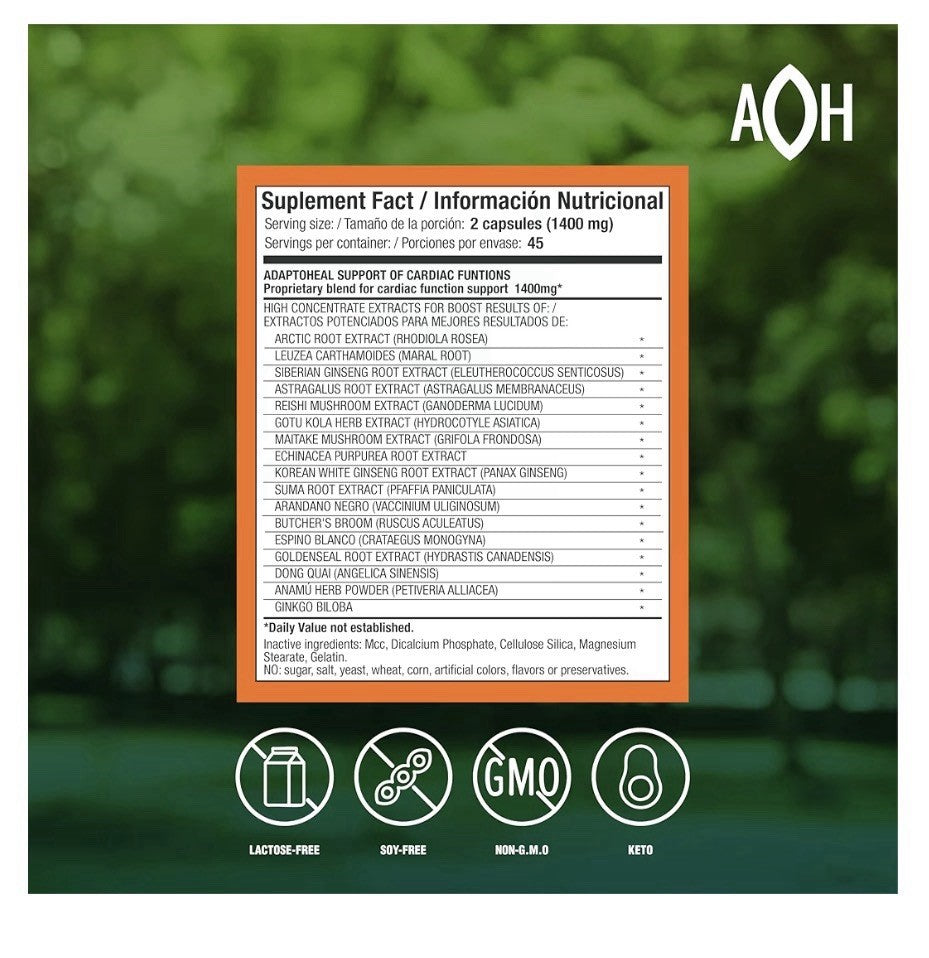 ADAPTOHEAL CIRCUHEAL Blood Pressure Supplement with Adaptogens Blend 90 Capsules