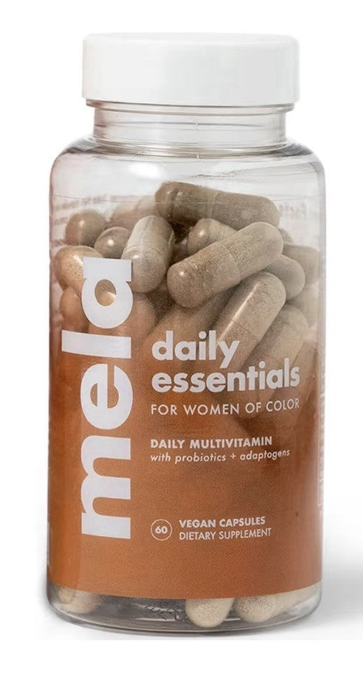 Mela Daily Essentials Multivitamin for Melanated Women Probiotics 60 Capsules