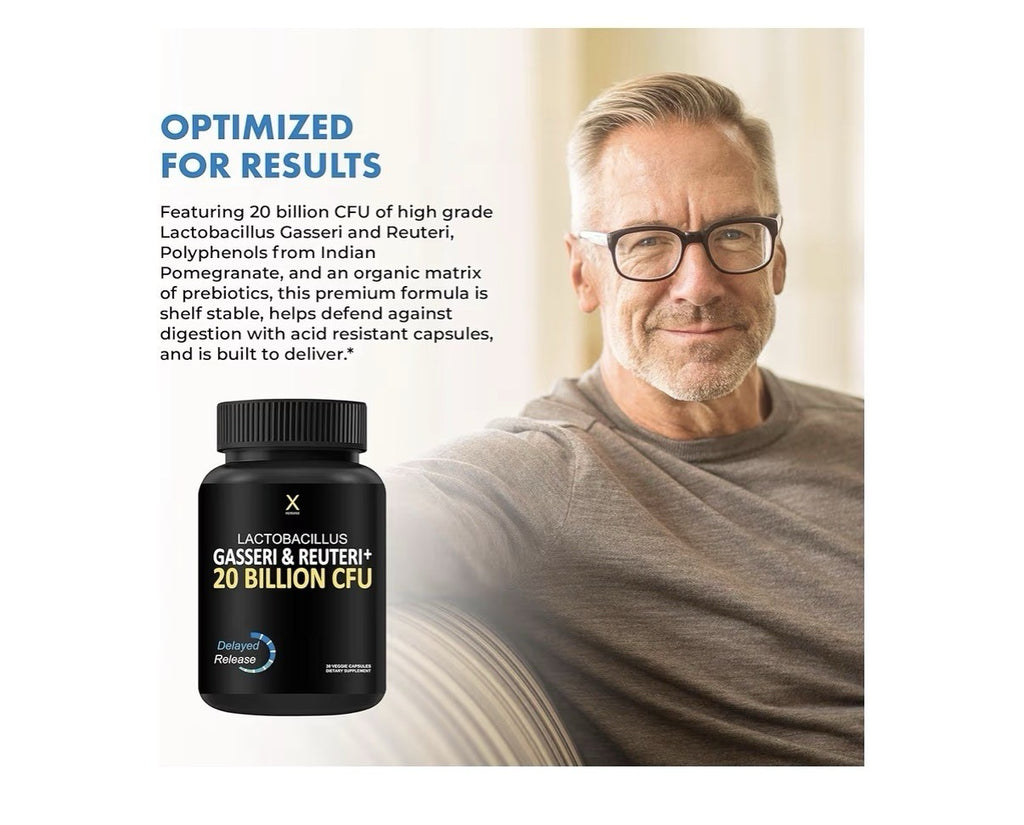 HUMANX Lactobacillus Gasseri & Reuteri+ 20 Billion CFU Organic Probiotics 30caps