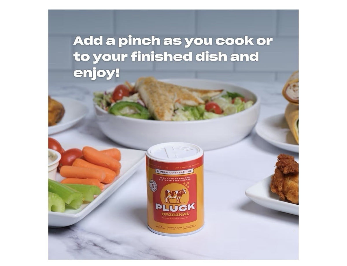 Pluck Original Organ Meat Blend Seasoning Grass-Fed Pastured Beef Organs 176serv