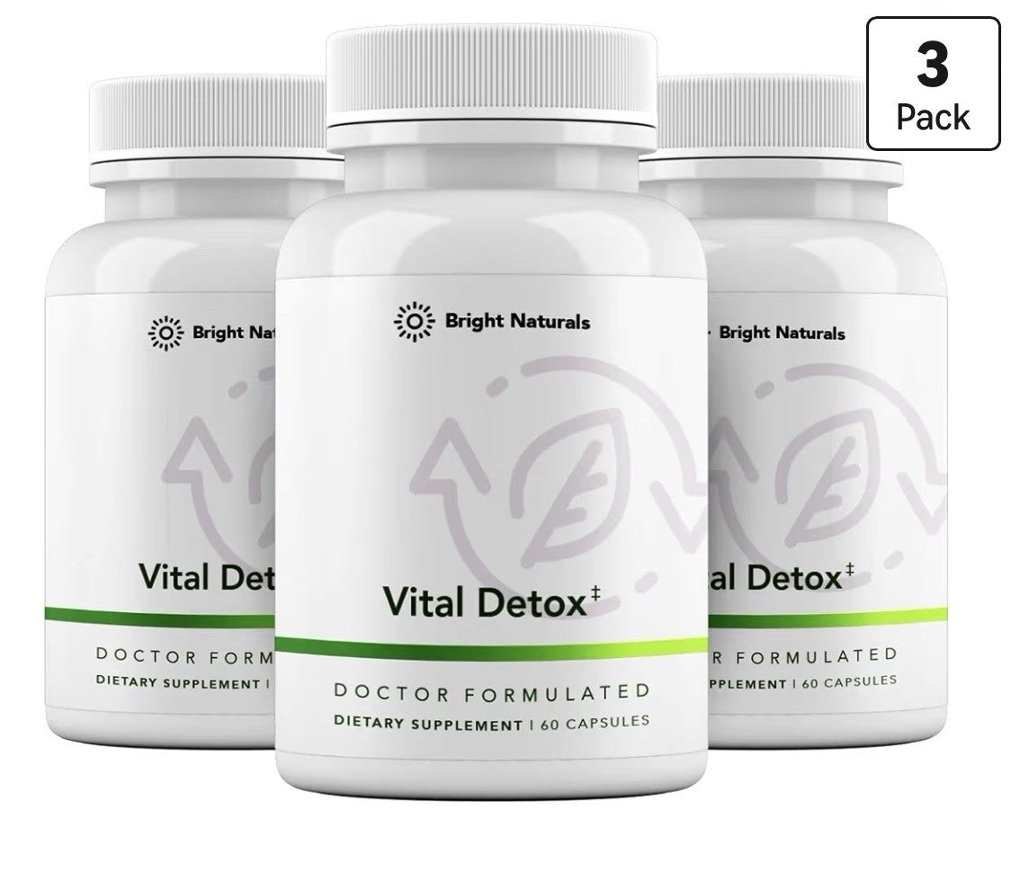 Bright Naturals Vital Detox Liver Supplement Liver Health Formula 3 Pack