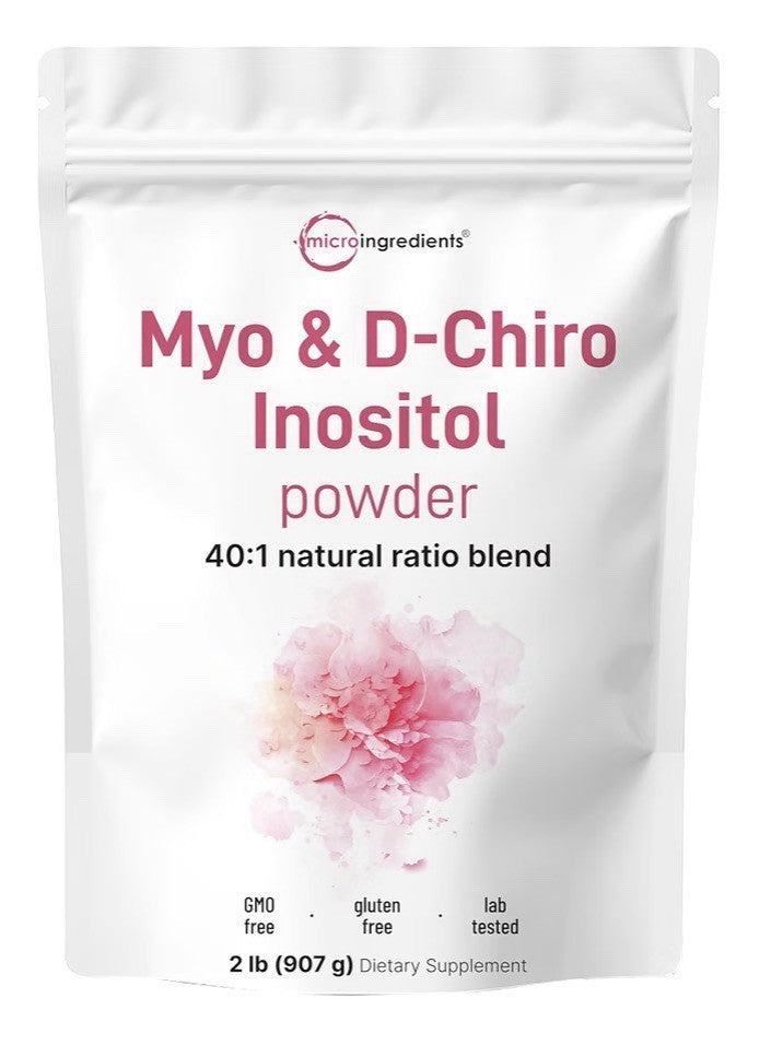 Micro Ingredients Myo-Inositol & D-Chiro Inositol Powder 40 Natural Blend 2lb