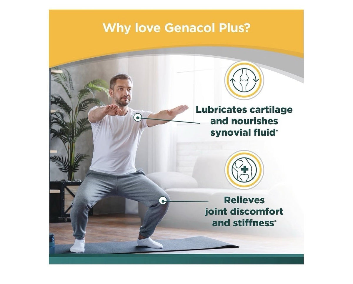Genacol Plus AminoLock Collagen Glucosamine Healthy Joints Lubricates 180Capsule