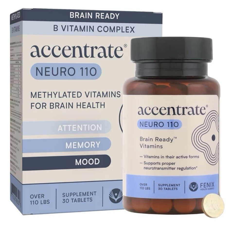 Accentrate Neuro 110 Methylated Vitamins For Brain Health Supplement 30 Tablets