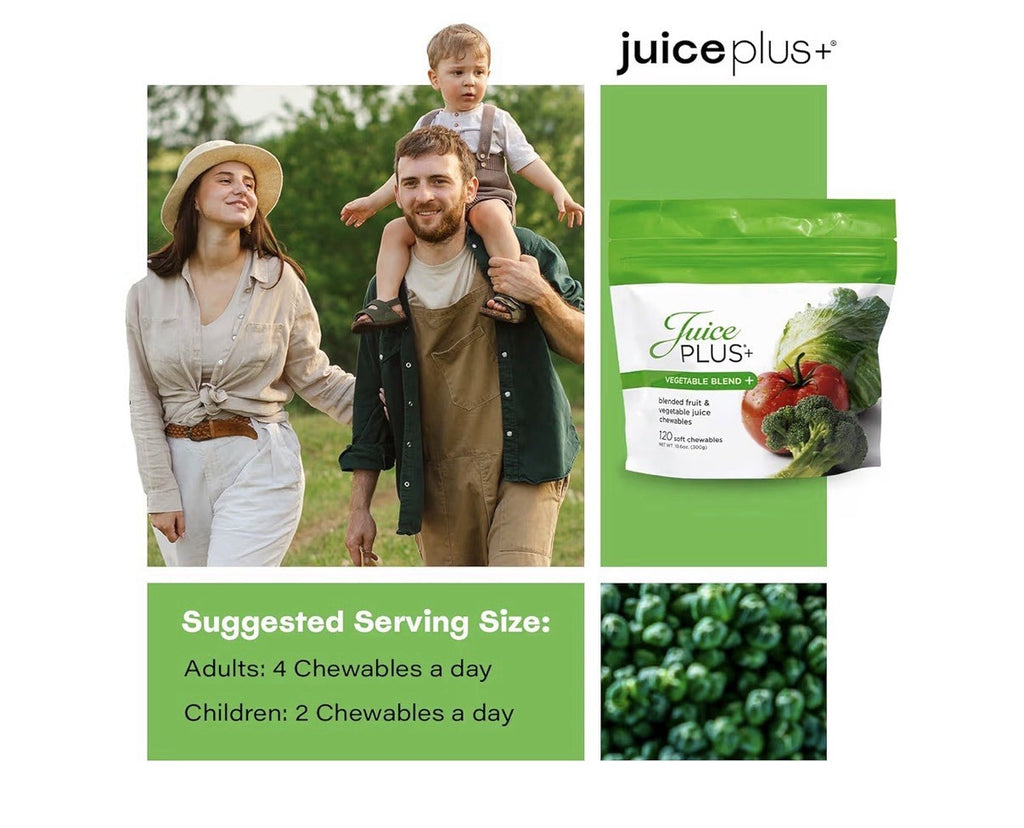 JuicePlus+ Vegetable Blend + Soft Chews Chewables Delicious Vegan 120 Chewables