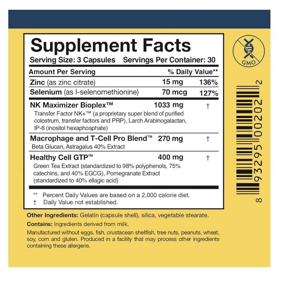 Researched Nutritionals Transfer Factor Multi-Immune Mushroom Free 90 Capsules