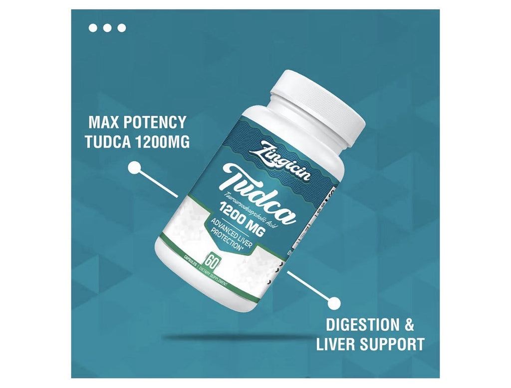 Zingicin TUDCA Supplement 1200mg Tauroursodeoxycholic Acid Liver Protection 2pck