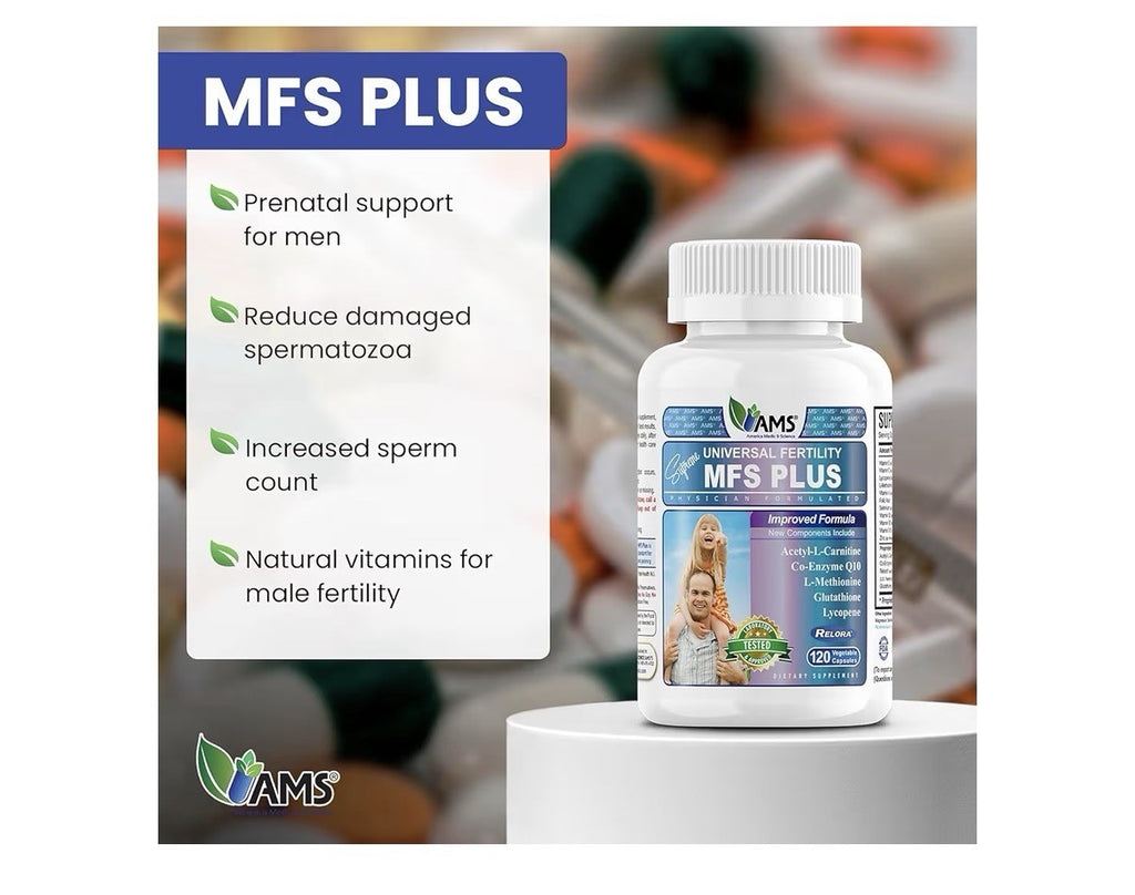 America Medic & Science MFS Plus Fertility Supplement for Men Sperm Booster 120c