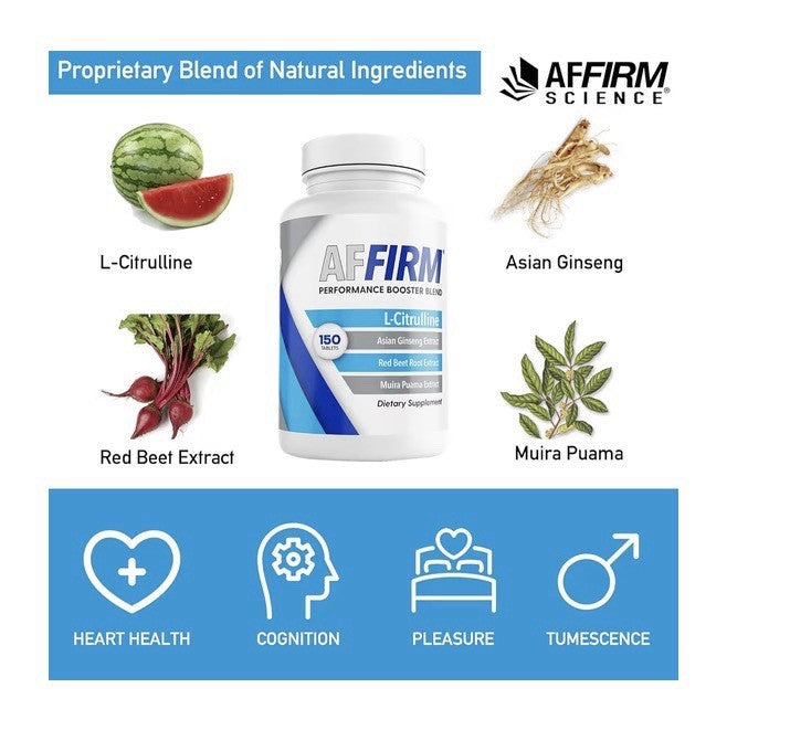 Affirm Performance Booster Blend Increase Blood Circulation Stamina Men 150 Tabs