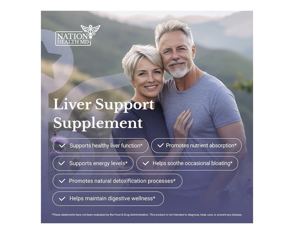 Nation Health MD Liver Renew Healthy Liver Function Cleanse Detox Repair 60 Caps