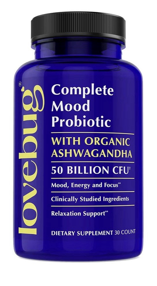 LoveBug Complete Mood Probiotics for Women 50 Billion CFU Mood Digestive 30 Caps