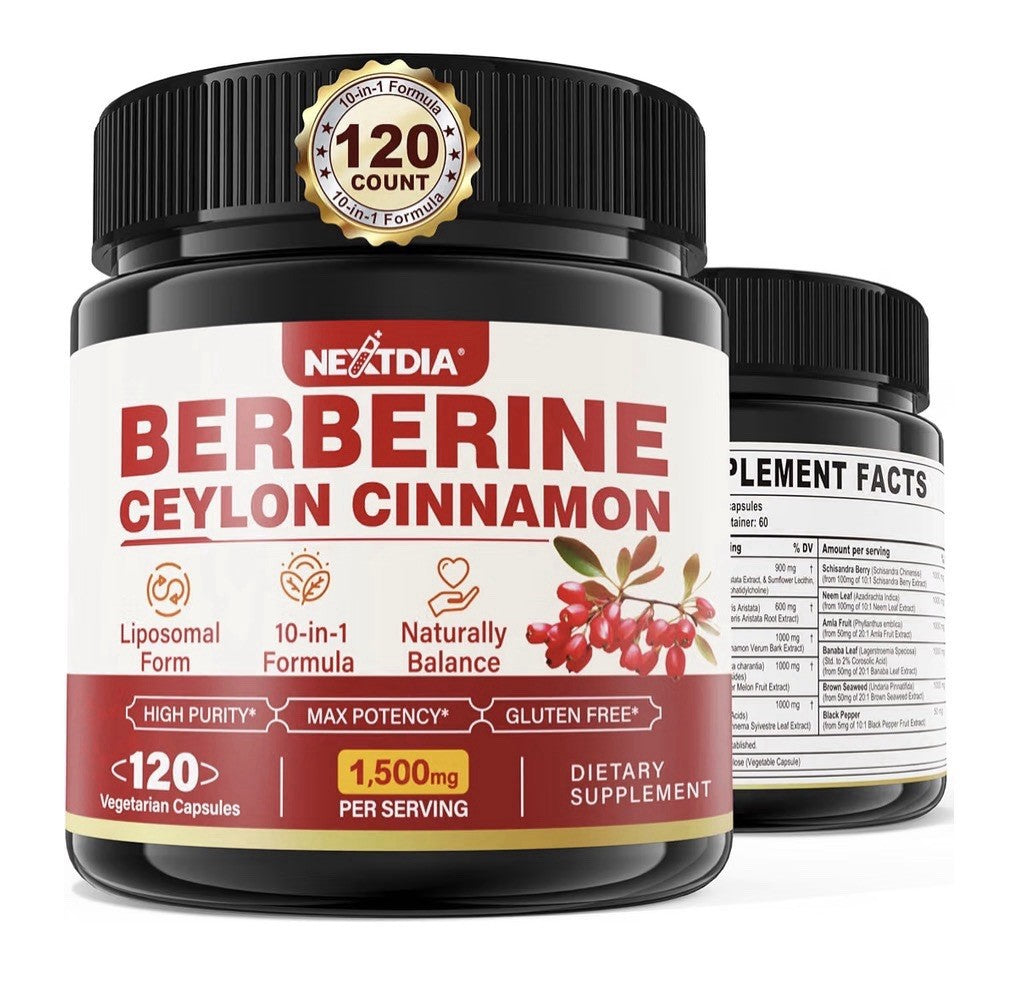 Nextdia Berberine Ceylon Cinnamon 1500mg Per Serving Liposomal Form 2 Pack