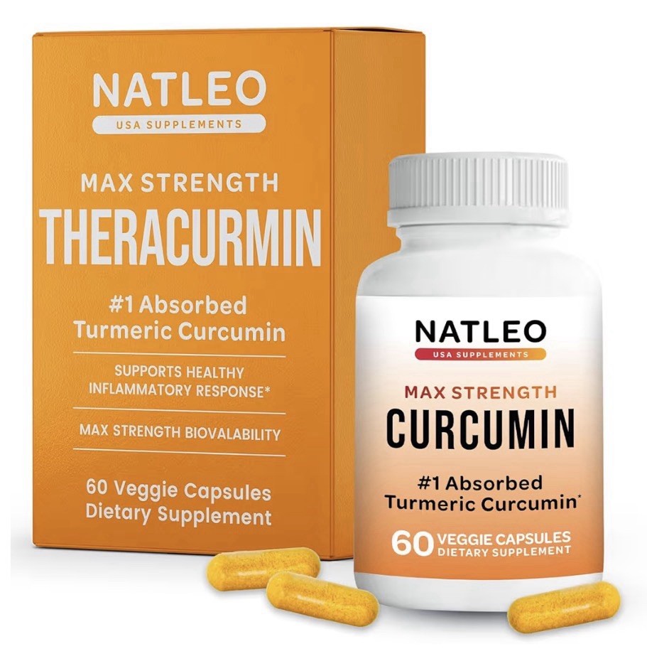Natleo USA Supplements Theracurmin Turmeric Curcumin High Absorption 60capsules