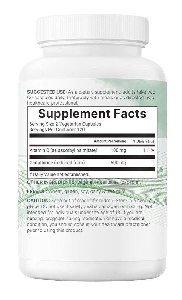 Micro Ingredients Glutathione 500mg Per Serving Clean Ingredients 240 Capsules