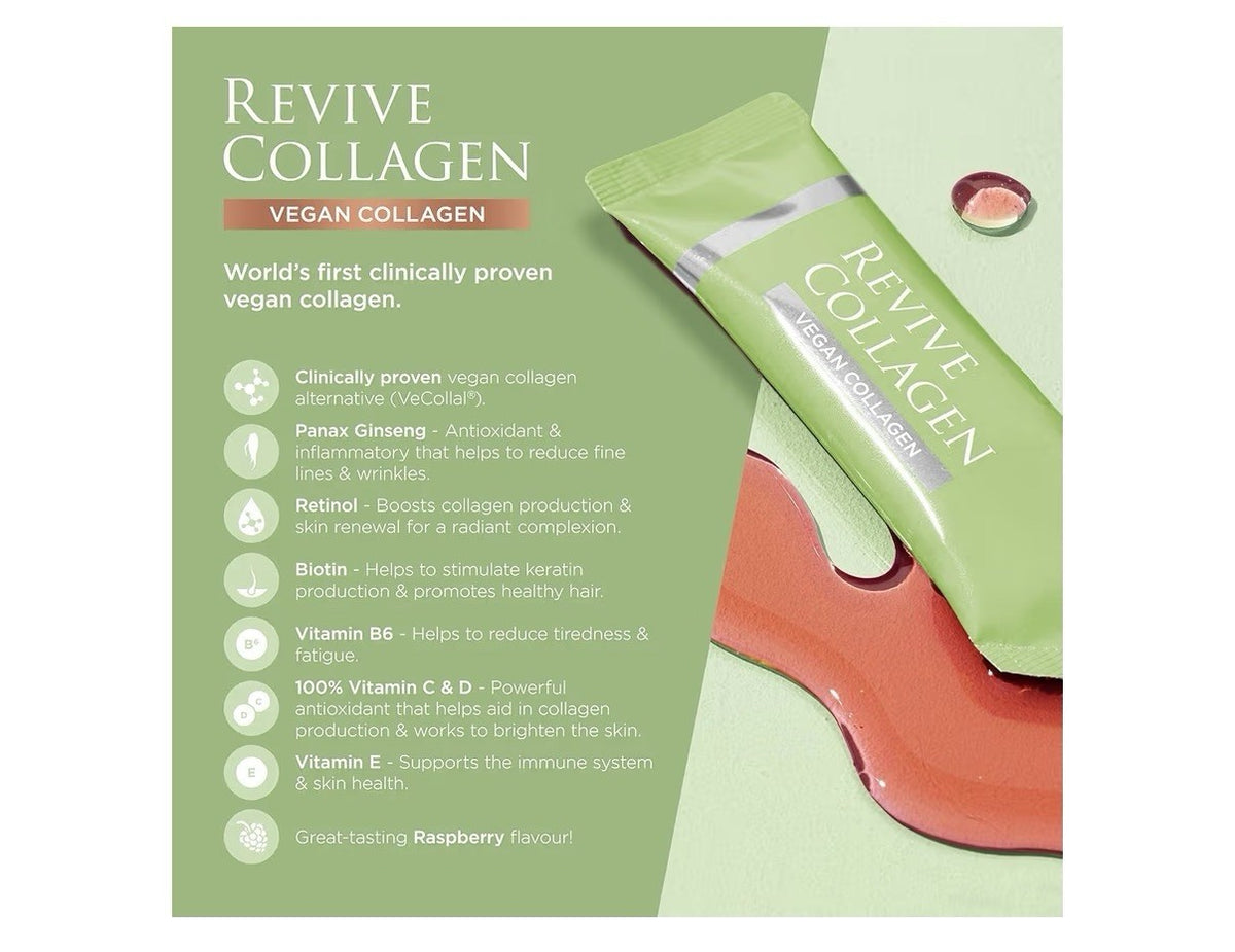 Revive Collagen Vegan Collagen Premium Liquid Drink Supplement Plant-Based 14ct