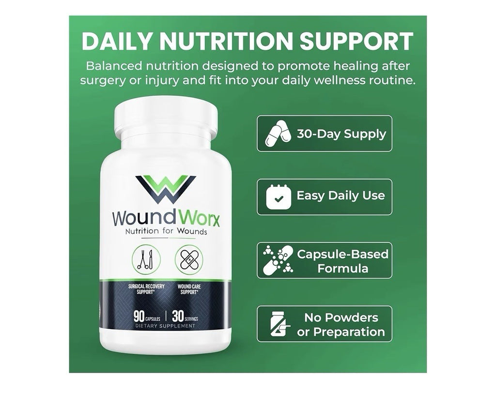 Free Life Labs WoundWorx Nutrition-Scar and Surgery Support Wound Care 90Capsule