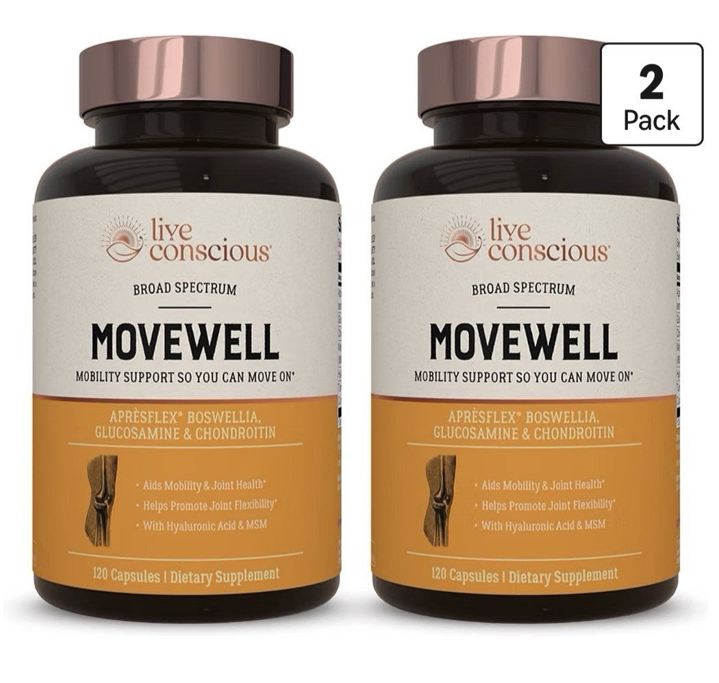 Live Conscious MOVEWELL Mobility Joint Health Joint Flexibility 2 Pack Capsules