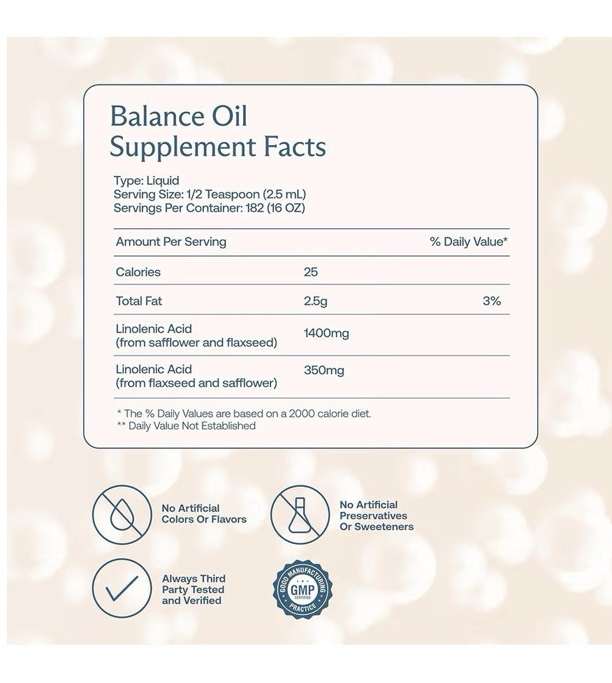 BodyBio Balance Oil Omega 3 & 6 Supplement Energize Cells Brain Longevity 60Sgel