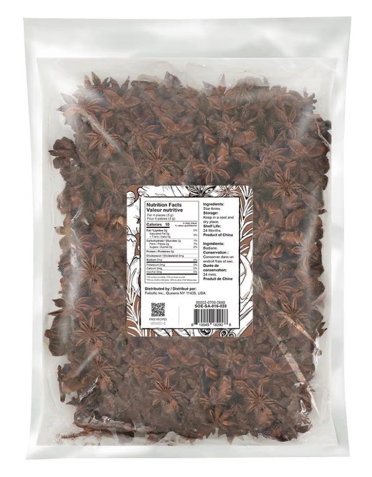 Soeos Star Anise Dried For Beverages Cooking Baking Whole Star Anise Seed 2Pound