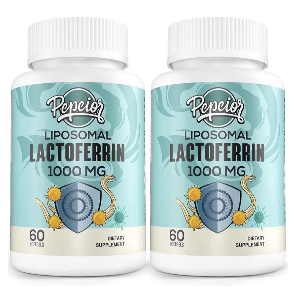 2 Packs Pepeior Liposomal Lactoferrin 1000mg Higher Absorption for Iron Immune
