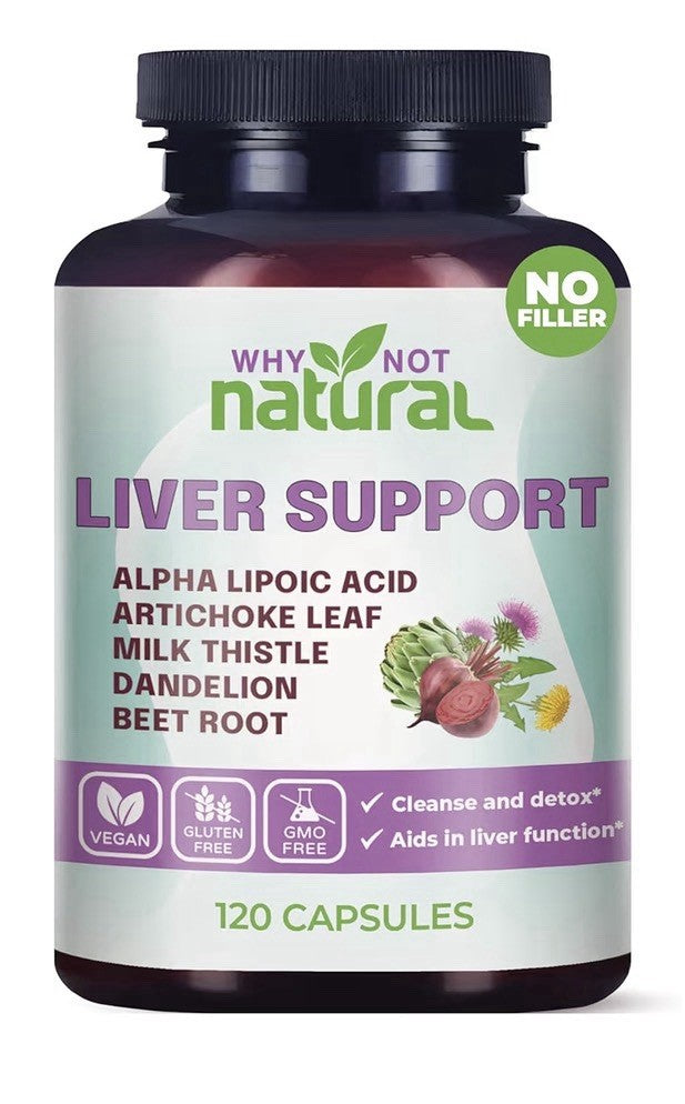 Why Not Natural Liver Support Detox Cleanse 5in1 Liver Health Supplement 120Caps