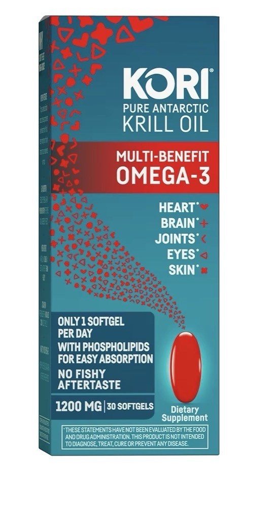 3 Pack Kori Krill Oil Omega 3 EPA DHA Heart Brain Joints Eyes Skin Health