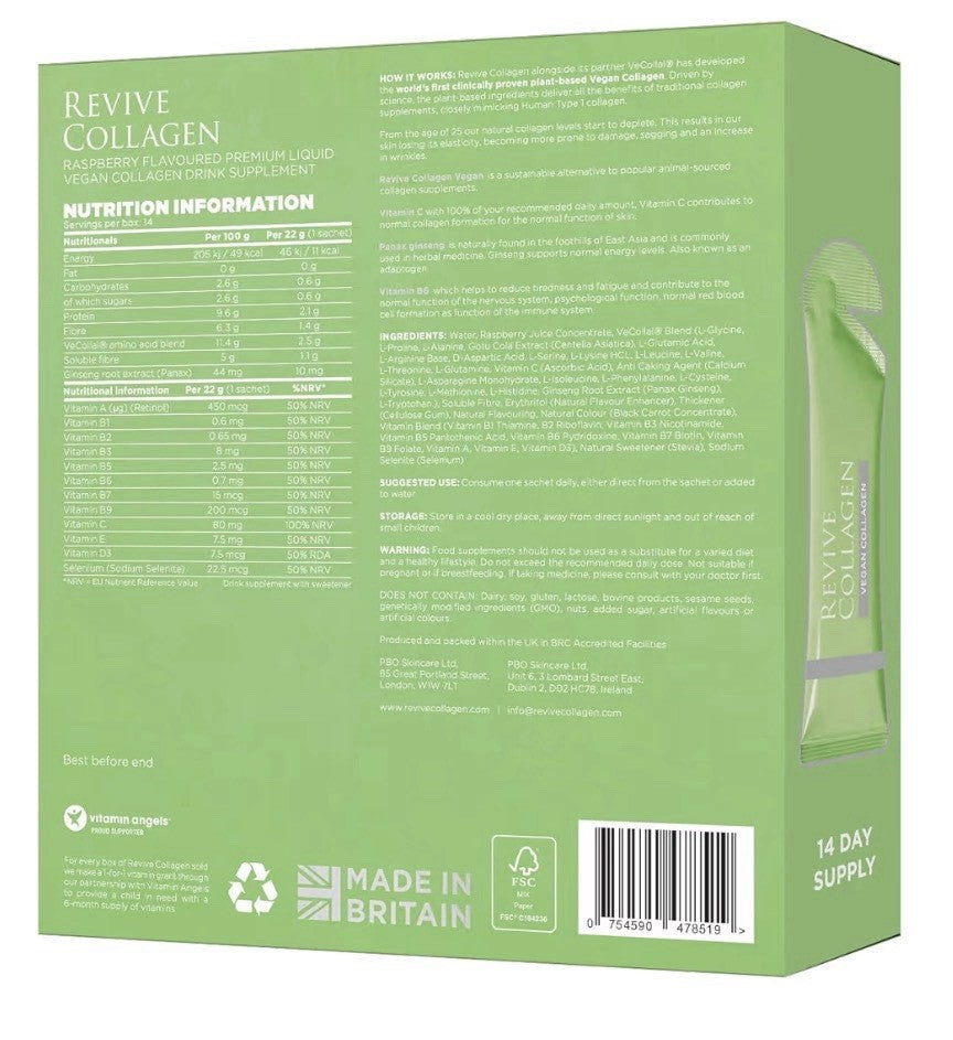 Revive Collagen Vegan Collagen Premium Liquid Drink Supplement Plant-Based 2 Box