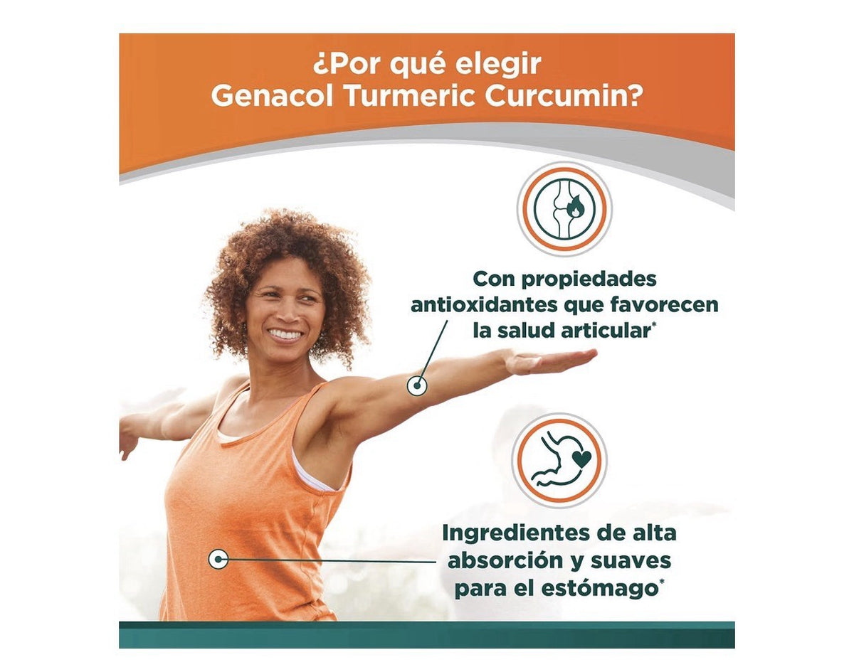 Genacol Turmeric Curcumin AminoLock Collagen Joint Health Antioxidant 90 Capsule