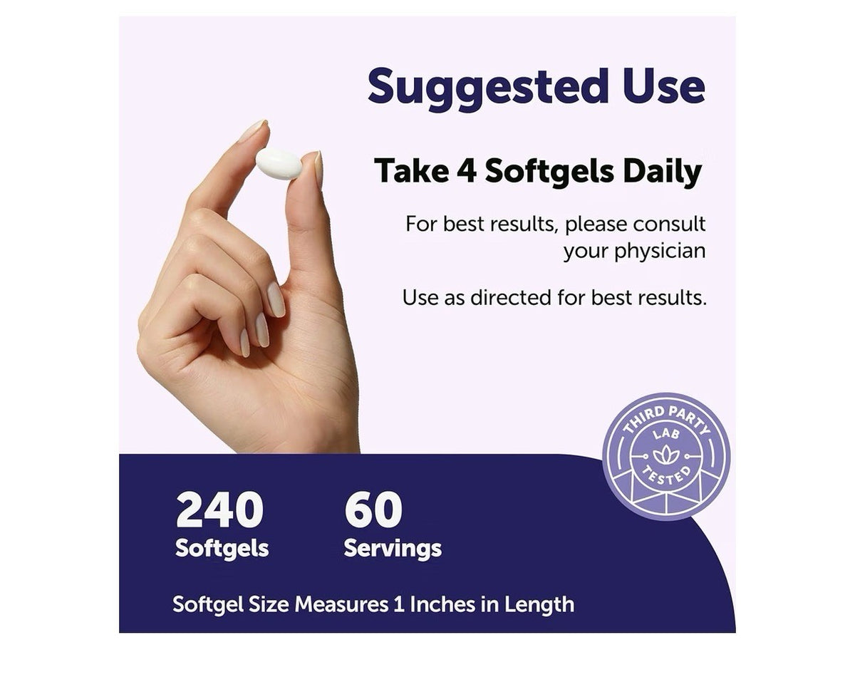 Micro Ingredients Magnesium Citrate 1,000 mg Per Serving 240 Softgels