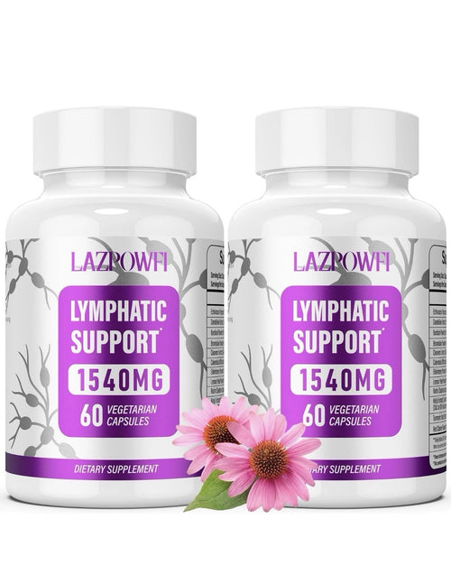 2 Pack LAZPOWFI Lymphatic Drainage 1540mg Lymph System Support For Women & Men