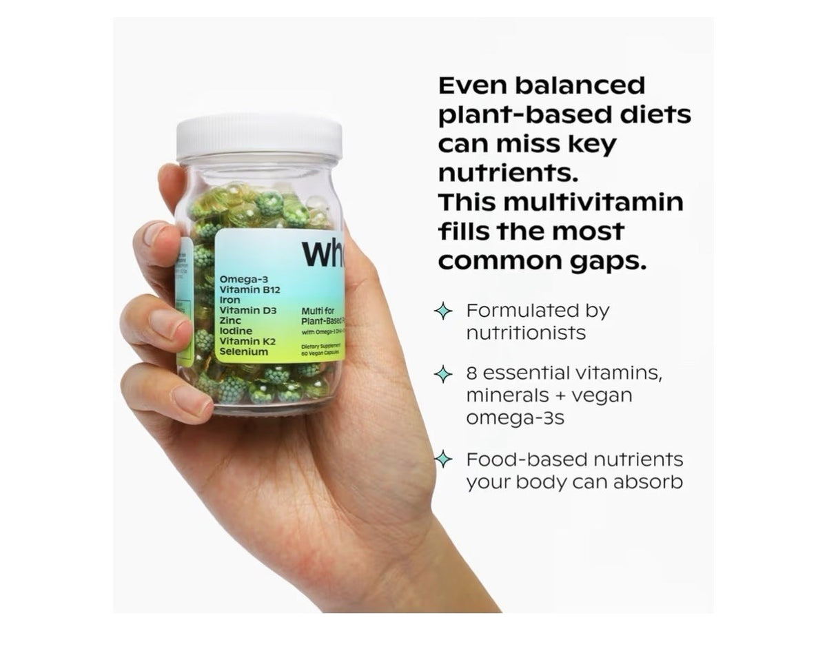 wholier Multi for Plant Based People Multivitamin for Men & Women 60 Capsules