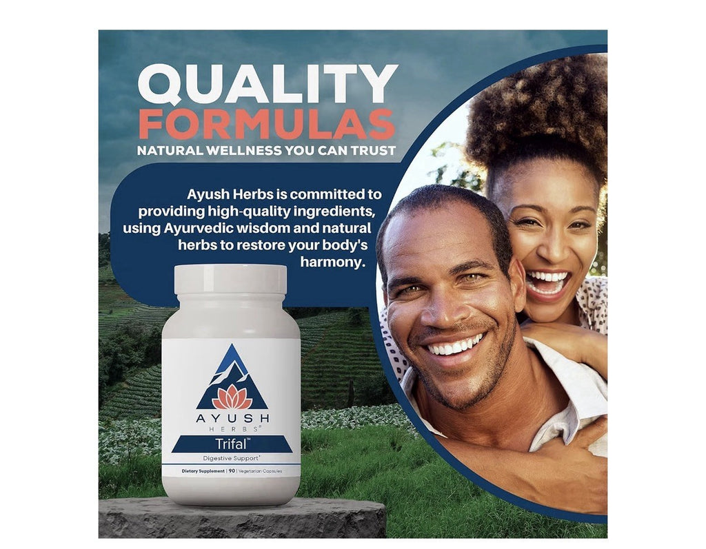 Ayush Herbs Trifal Digestive Support with Amla For Women & Men 90 Capsules