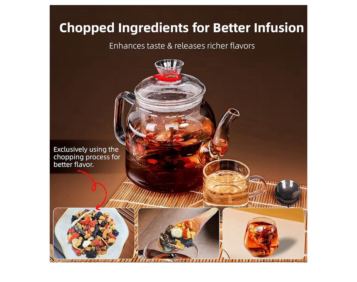 Sylphoria Ginseng Six Treasures kidney cleanse detox  Herbal 60 Pyramid Tea Bags